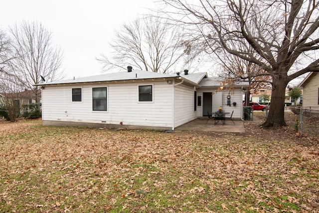 back of house featuring a patio area