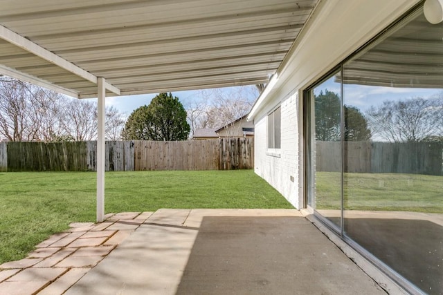 view of patio / terrace featuring a fenced backyard