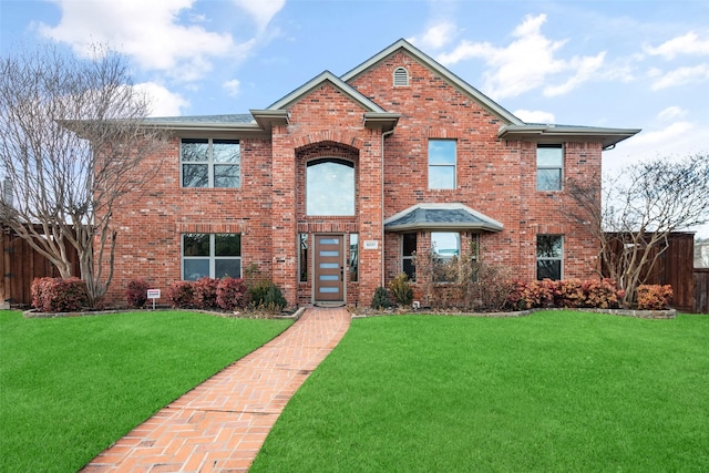 view of front of house with a front yard