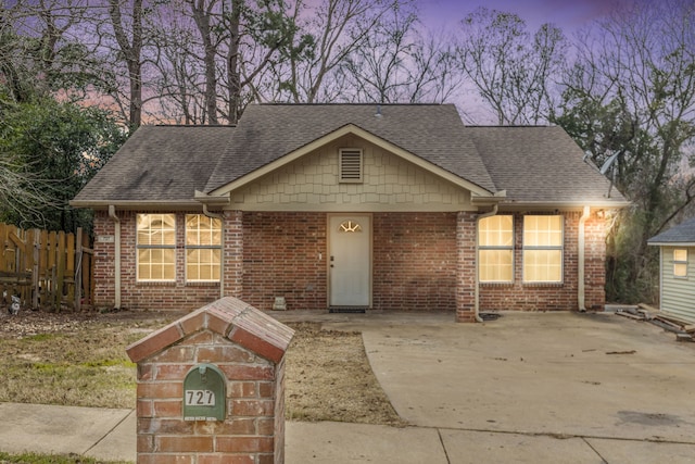 view of front of home