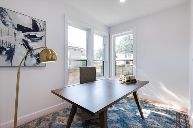 interior space with light wood-type flooring