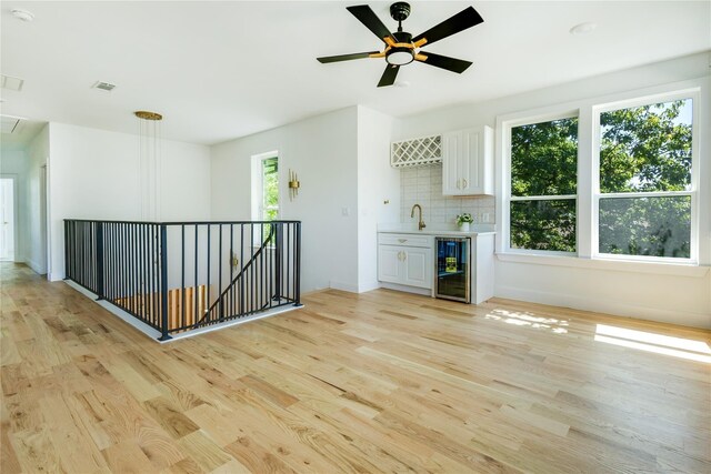 hall featuring light wood-type flooring