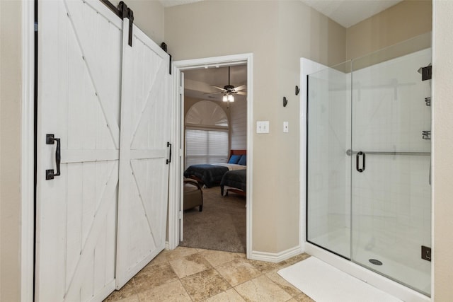 bathroom with walk in shower