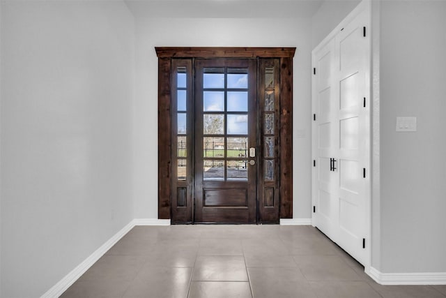 view of tiled foyer