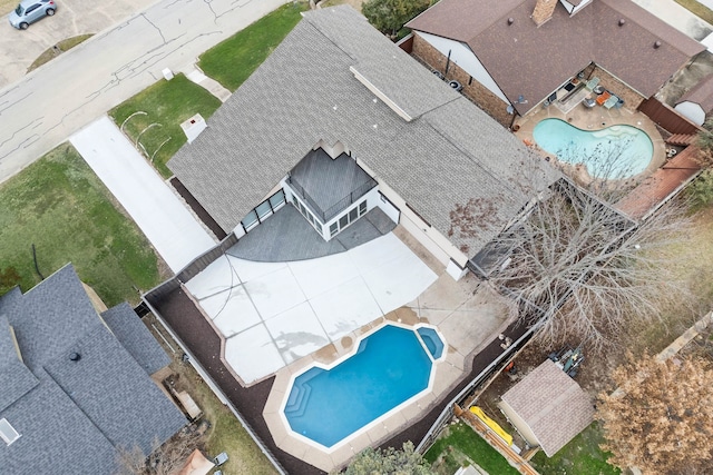 birds eye view of property