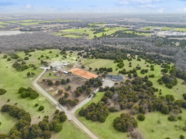 bird's eye view with a rural view