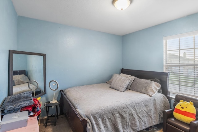 bedroom with carpet floors