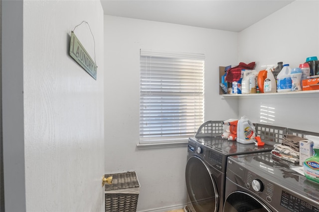 washroom featuring separate washer and dryer