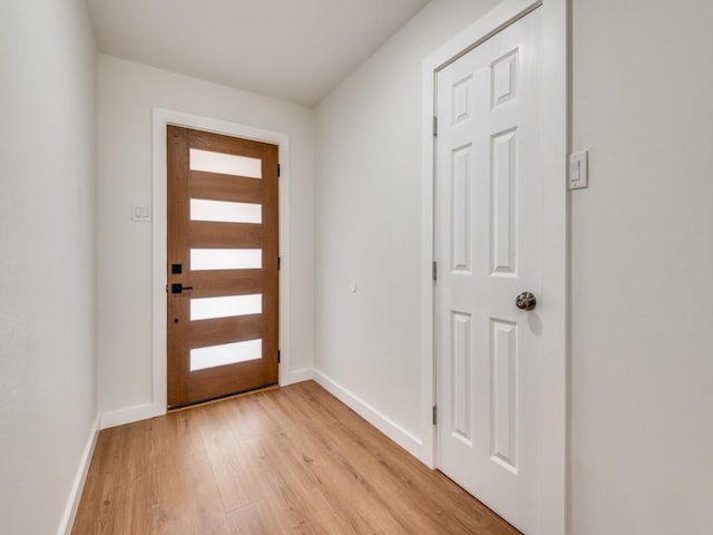 entryway featuring light hardwood / wood-style flooring