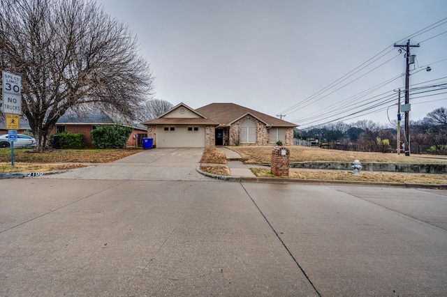 view of single story home