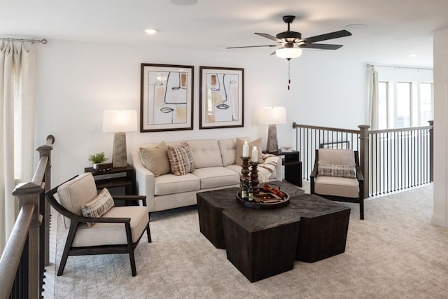 view of carpeted living room