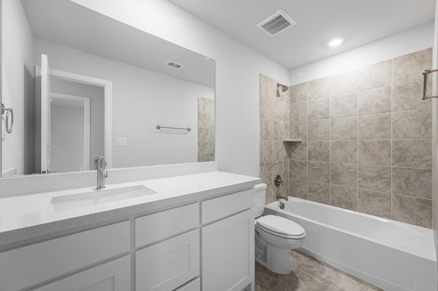1533 Ginger Ln, Argyle, TX 76226 - full bath with vanity, toilet, tub / shower combination, and recessed lighting