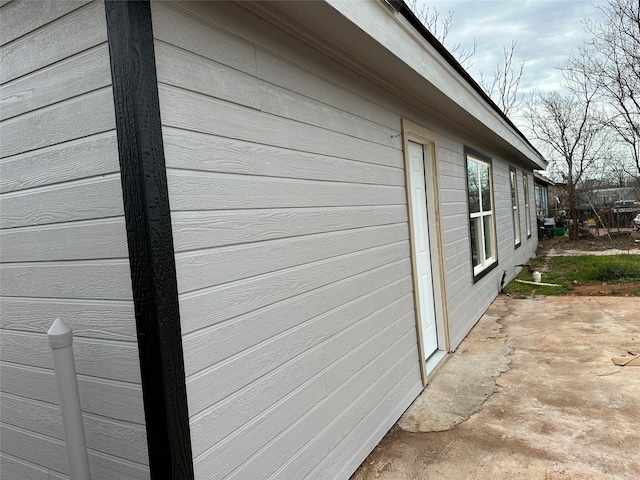 view of home's exterior featuring a patio area