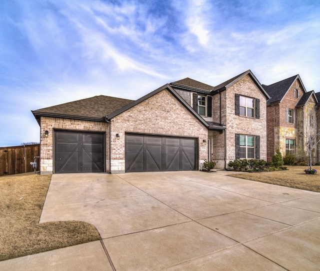 3124 Creek Meadow Dr, Anna, TX 75409 - traditional-style home featuring an attached garage, fence, concrete driveway, and brick siding