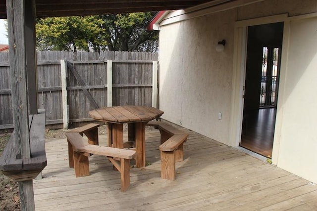 9514 Zelkova Cir, Dallas, TX 75249 - wooden deck featuring fence