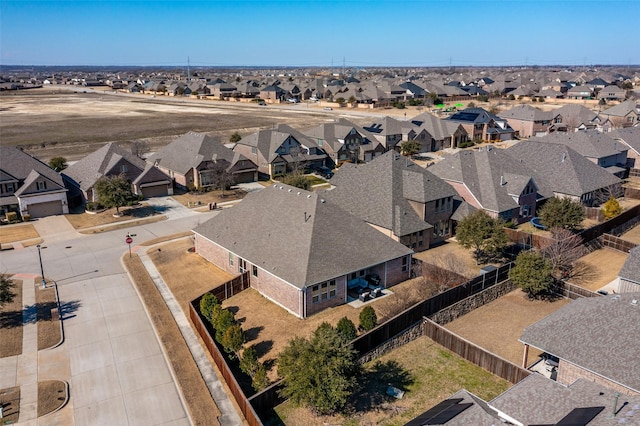 bird's eye view with a residential view