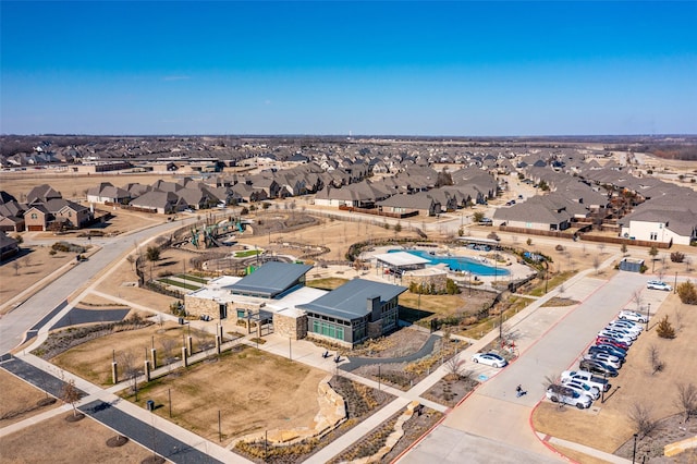 aerial view with a residential view