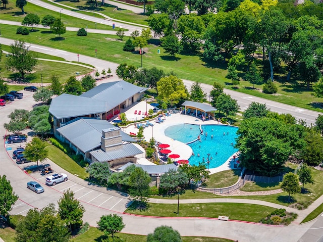 7400 E Fork Ln, Mckinney, TX 75071 - bird's eye view of a pool area
