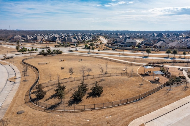 aerial view featuring a residential view