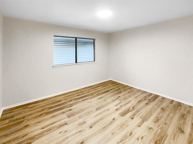 empty room featuring light wood-type flooring