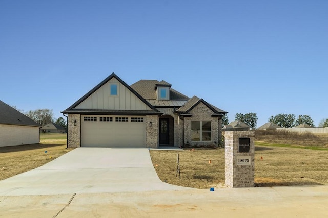 craftsman inspired home with a garage