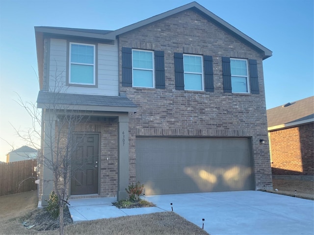 view of front of home featuring a garage