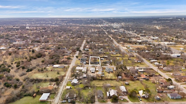 aerial view featuring a residential view