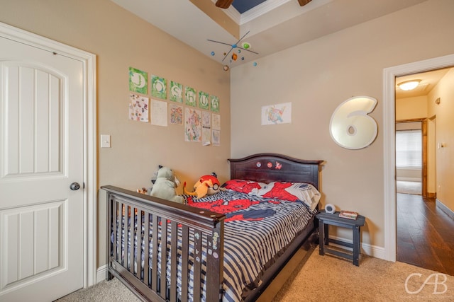 view of carpeted bedroom