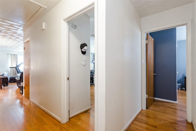 hall featuring light hardwood / wood-style floors