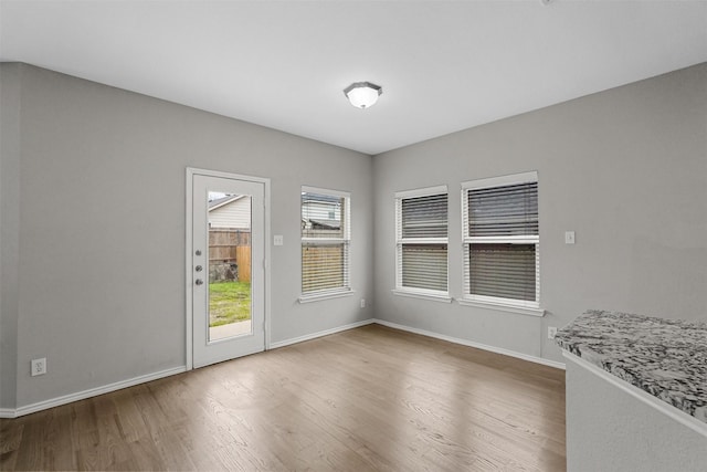 interior space with wood-type flooring