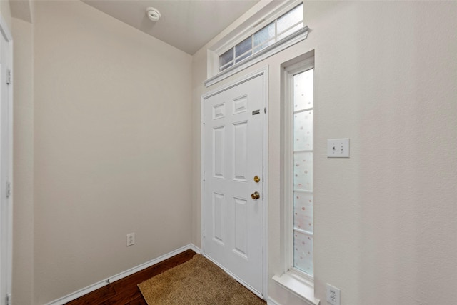 entryway featuring dark hardwood / wood-style flooring