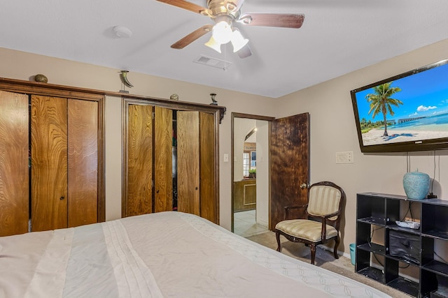 bedroom with ceiling fan