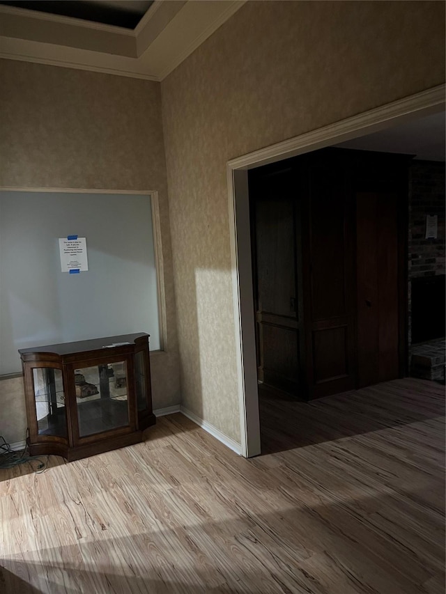 interior space with light hardwood / wood-style flooring