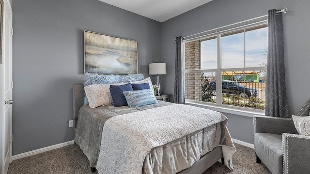 bedroom with carpet floors