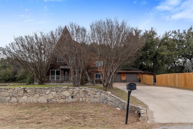 view of front of home featuring a garage