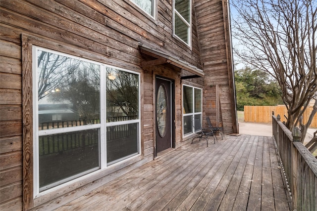 view of wooden deck