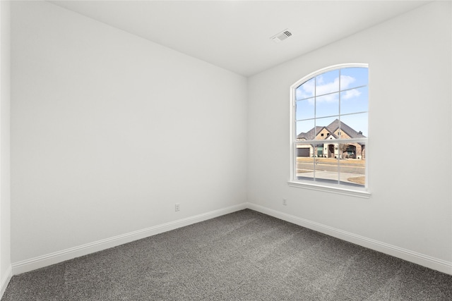 view of carpeted spare room