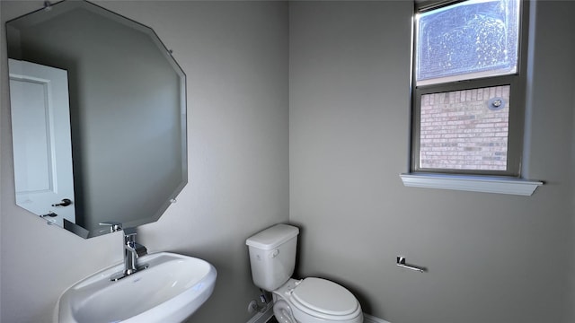 bathroom with sink and toilet