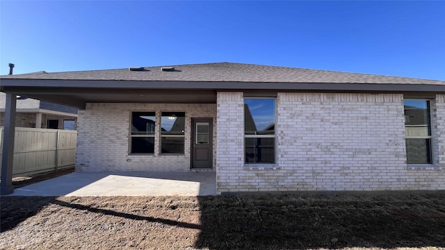 back of house featuring a patio area