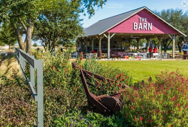 surrounding community featuring a lawn