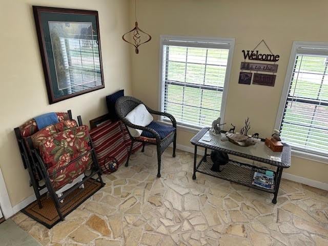 sitting room with plenty of natural light