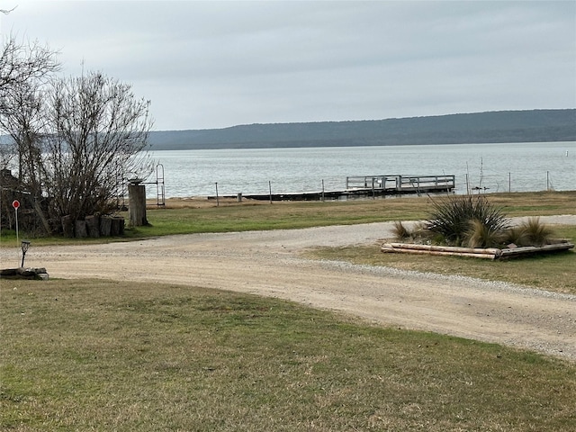 property view of water with a mountain view