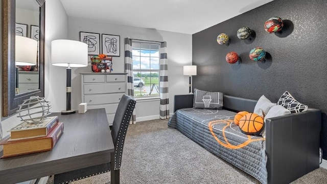 view of carpeted bedroom