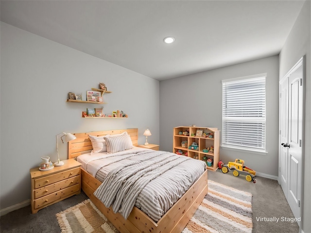 view of carpeted bedroom