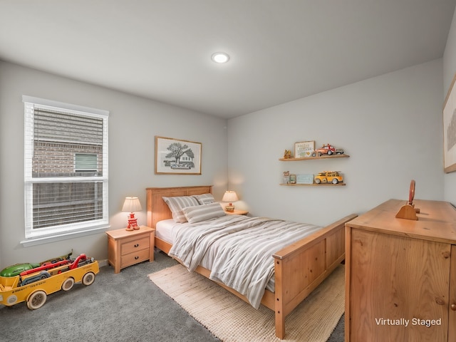 view of carpeted bedroom