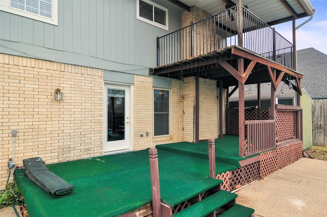 view of patio / terrace featuring a balcony