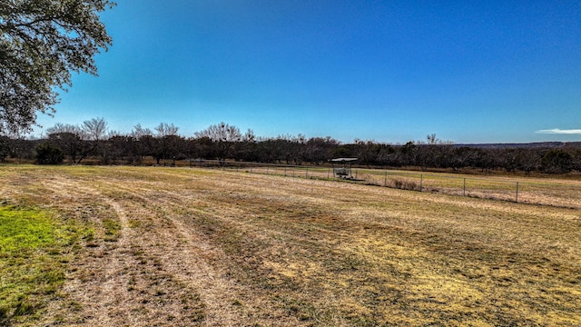 view of road with a rural view