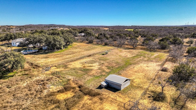 bird's eye view featuring a rural view