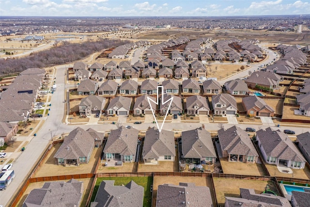 drone / aerial view featuring a residential view