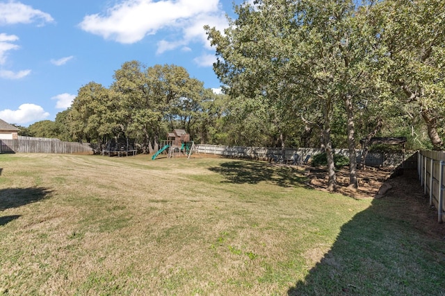 view of yard featuring a playground